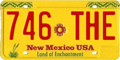 NM license plate 746THE
