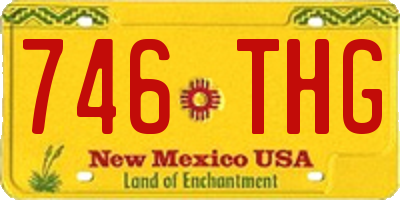 NM license plate 746THG