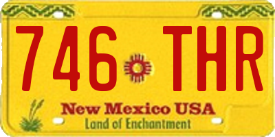 NM license plate 746THR