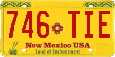 NM license plate 746TIE