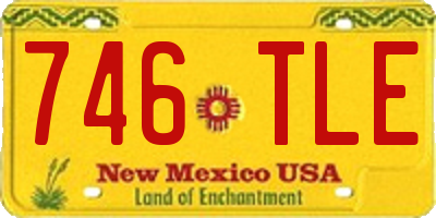 NM license plate 746TLE