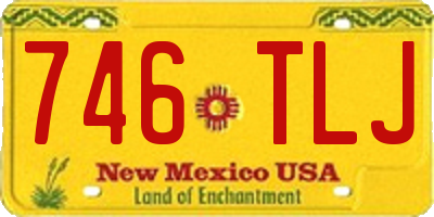 NM license plate 746TLJ