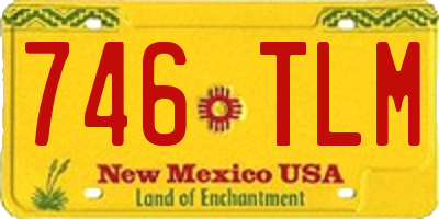 NM license plate 746TLM