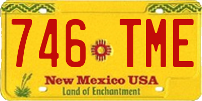 NM license plate 746TME