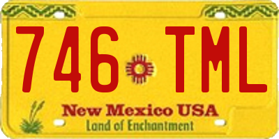 NM license plate 746TML