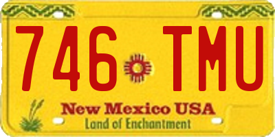 NM license plate 746TMU