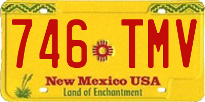 NM license plate 746TMV