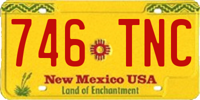 NM license plate 746TNC
