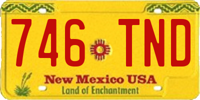 NM license plate 746TND