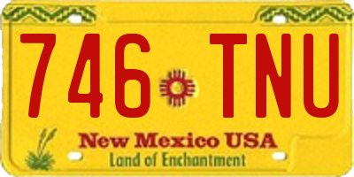 NM license plate 746TNU