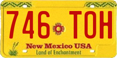 NM license plate 746TOH