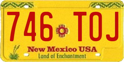 NM license plate 746TOJ