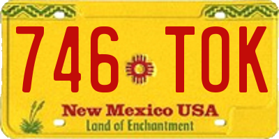 NM license plate 746TOK