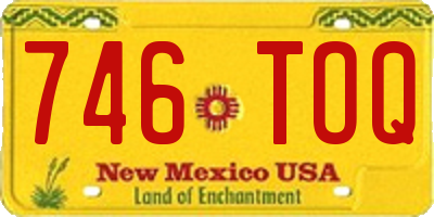 NM license plate 746TOQ
