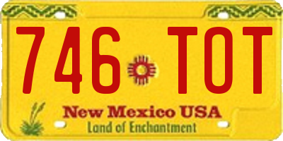 NM license plate 746TOT
