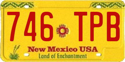 NM license plate 746TPB