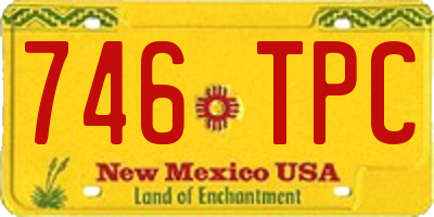 NM license plate 746TPC