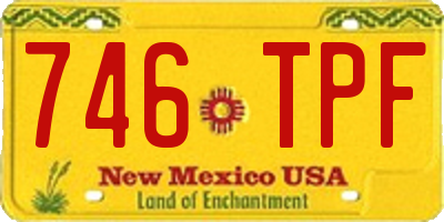 NM license plate 746TPF