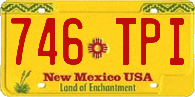 NM license plate 746TPI