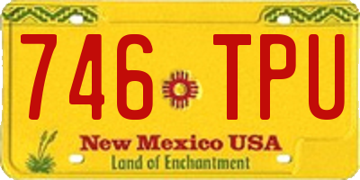 NM license plate 746TPU