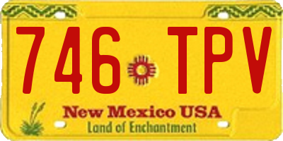 NM license plate 746TPV