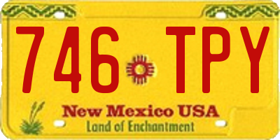 NM license plate 746TPY