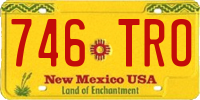 NM license plate 746TRO