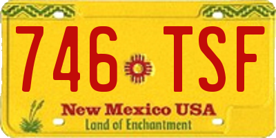 NM license plate 746TSF