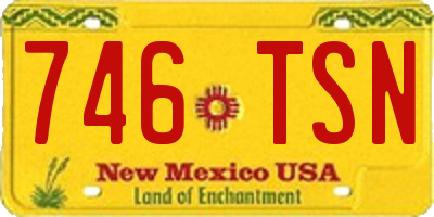 NM license plate 746TSN
