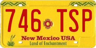 NM license plate 746TSP