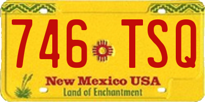 NM license plate 746TSQ