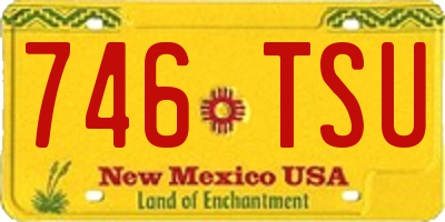 NM license plate 746TSU