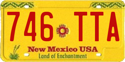 NM license plate 746TTA