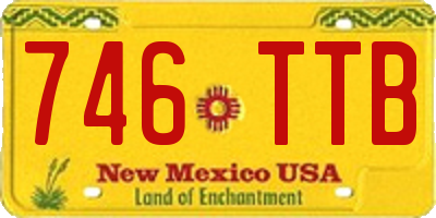 NM license plate 746TTB