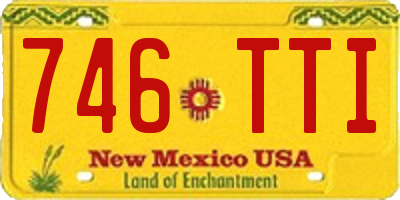 NM license plate 746TTI