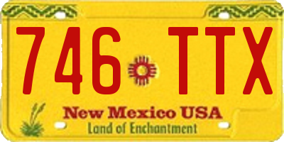 NM license plate 746TTX