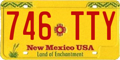 NM license plate 746TTY