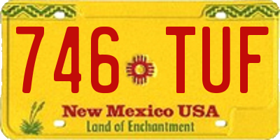 NM license plate 746TUF