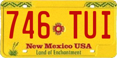 NM license plate 746TUI