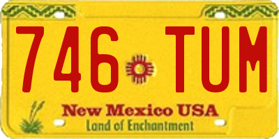 NM license plate 746TUM