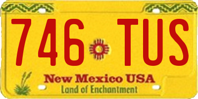 NM license plate 746TUS