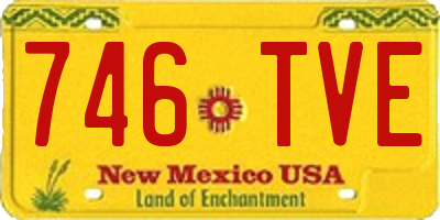 NM license plate 746TVE