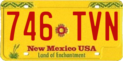NM license plate 746TVN