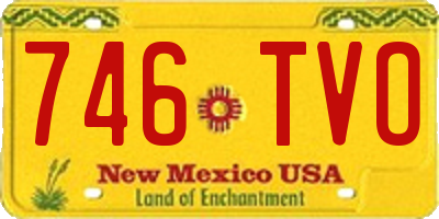 NM license plate 746TVO