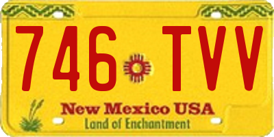 NM license plate 746TVV