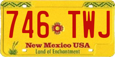 NM license plate 746TWJ