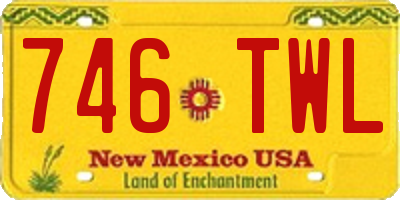 NM license plate 746TWL