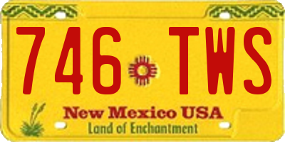 NM license plate 746TWS