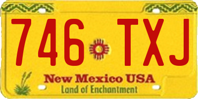 NM license plate 746TXJ