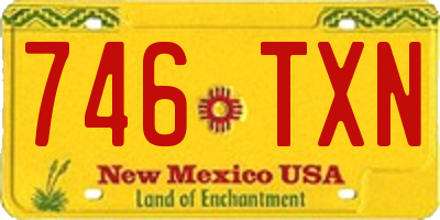 NM license plate 746TXN